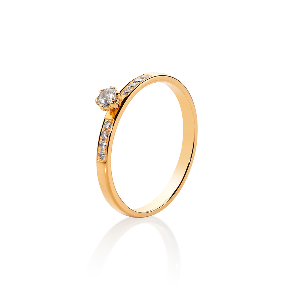 Spira-2K. Fattning: Josephine 1×0,11 ct & 8×0,008 ct