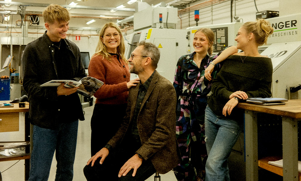 The Rejneborg family, from left: Hugo, Charlotta, Patrik, Beata and Filippa