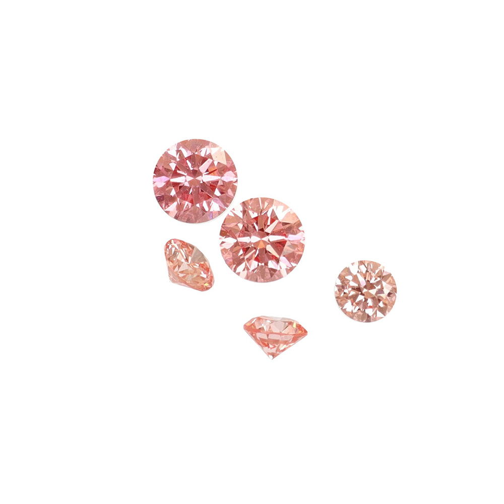 Guldbolaget - Labbodlade färgade diamanter, rosa